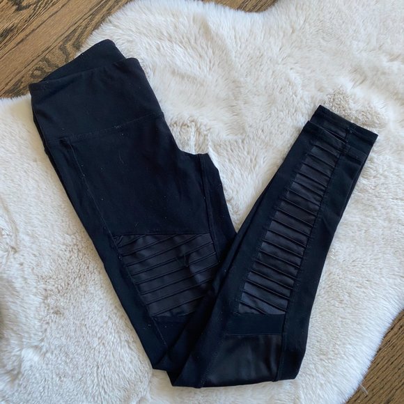 ALO Yoga Pants - Alo Yoga Moto Legging Black Size XS